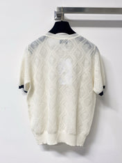 CHANEL 26S SHORT SLEEVE KNIT TOP STYLE 1236