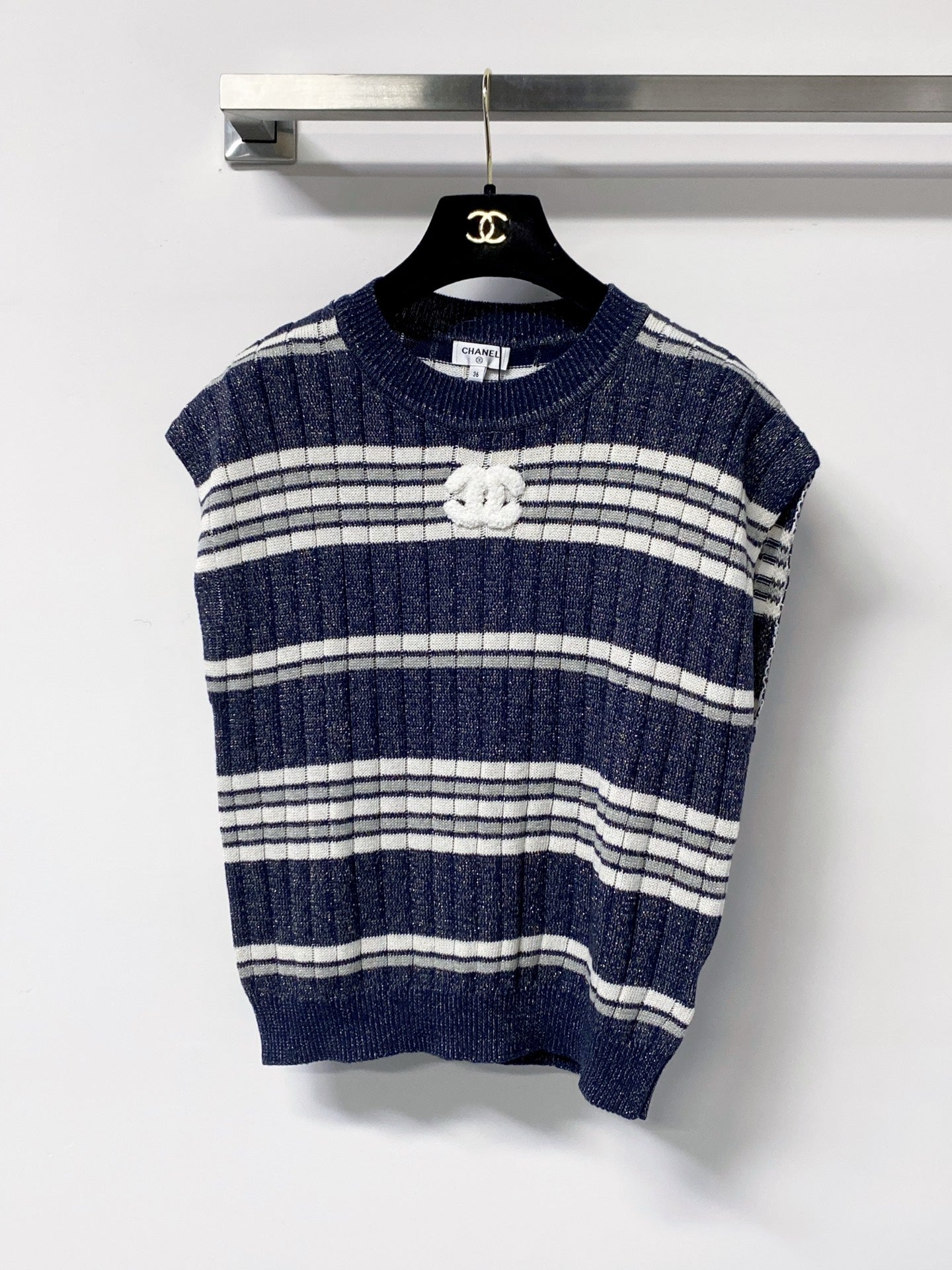 CHANEL 26S SLEEVELESS KNIT TOP 1398