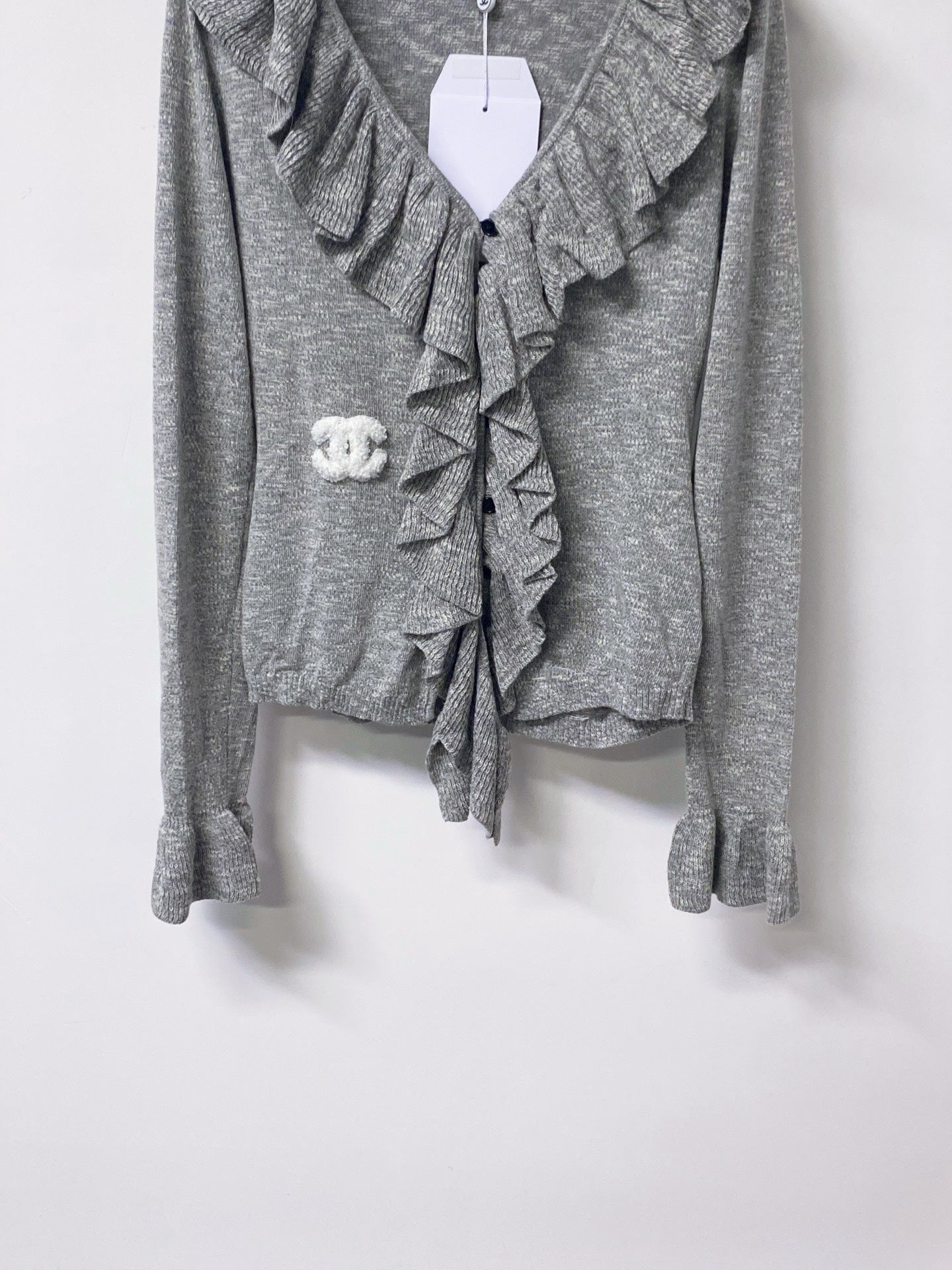 CHANEL 26S RUFFLE KNIT CARDIGAN 1309