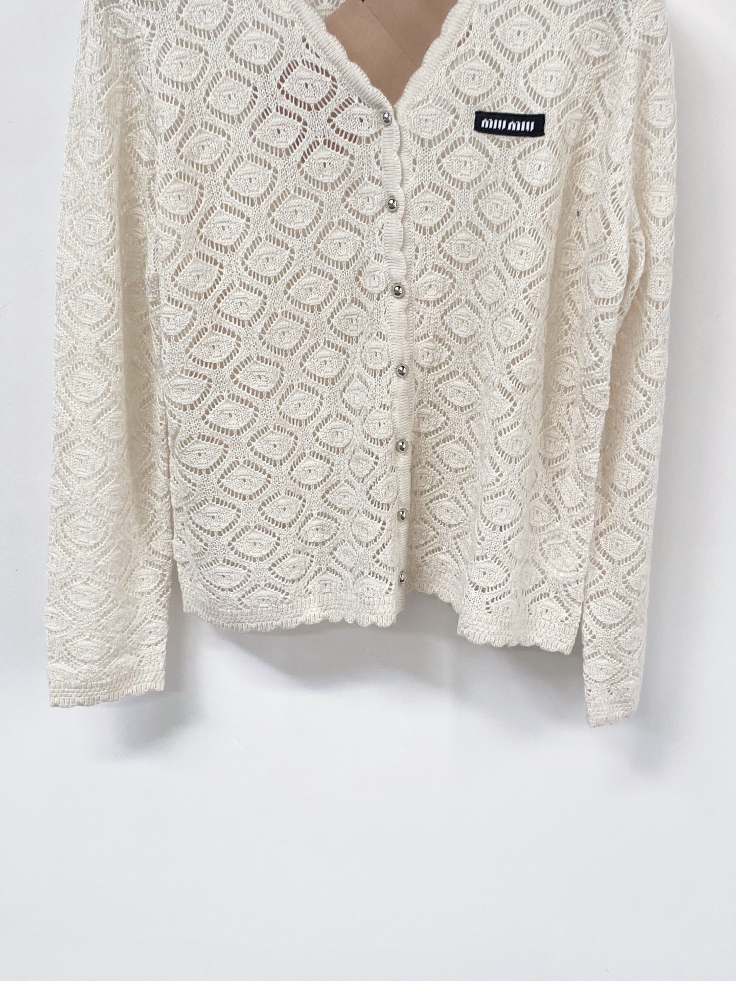 MIUMIU 26S LACE KNIT CARDIGAN 1522