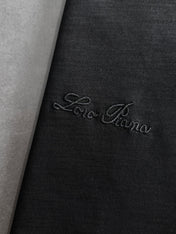 LORO PIANA CREWNECK T-SHIRT IN BLACK COTTON