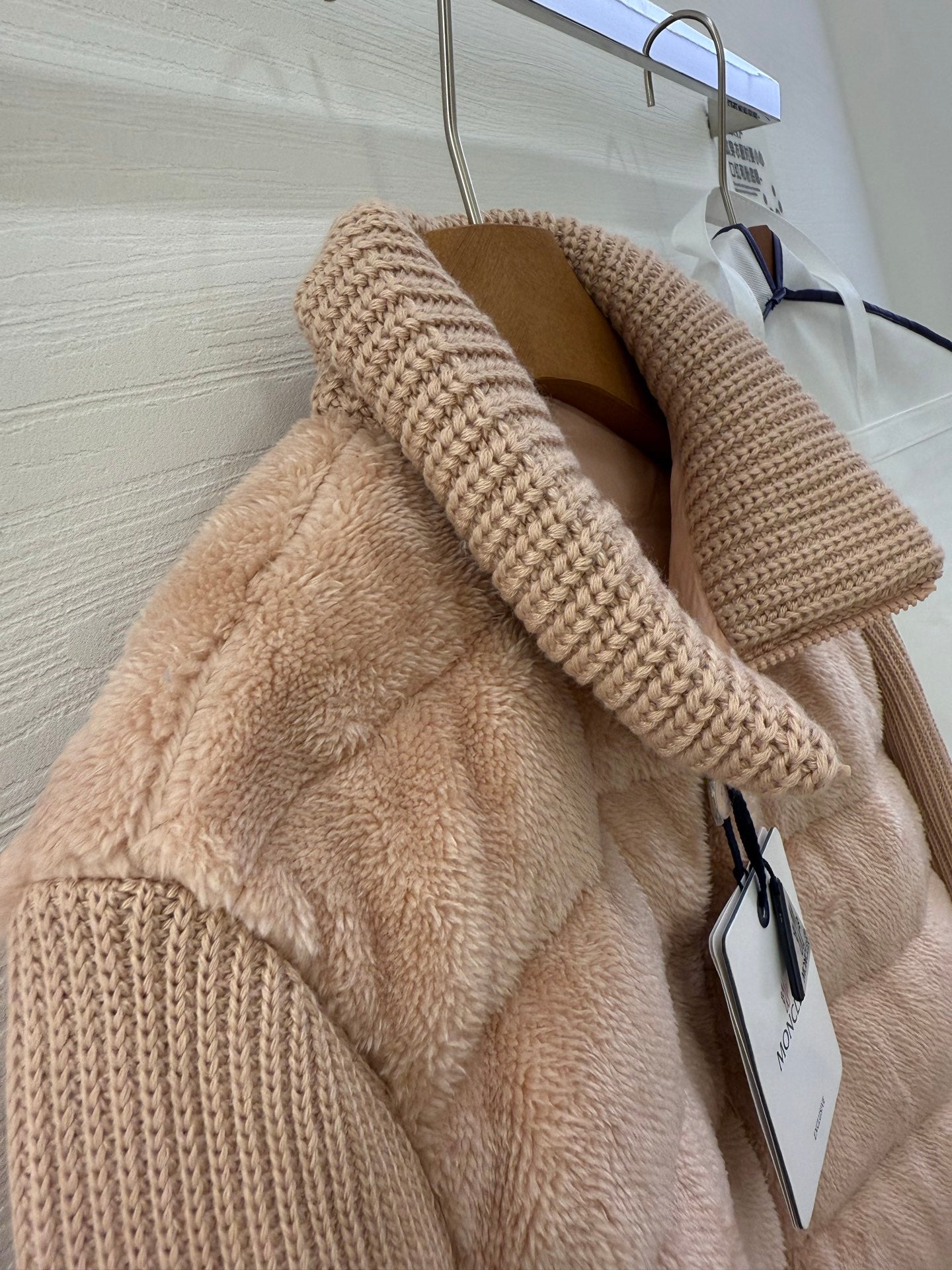 MONCLER 25S WOOL CARDIGAN IN PINK 067