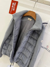 MONCLER 25S WOOL CARDIGAN IN GRAY 069
