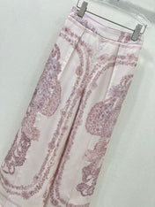 HM PRINTED SILK WIDE-LEG PANTS 269258