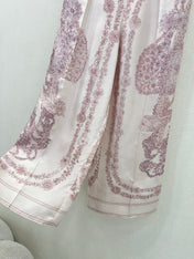 HM PRINTED SILK WIDE-LEG PANTS 269258