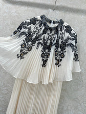 ZIMMER LACE OVERLAY DRESS WITH SMALL STAND COLLAR 269305