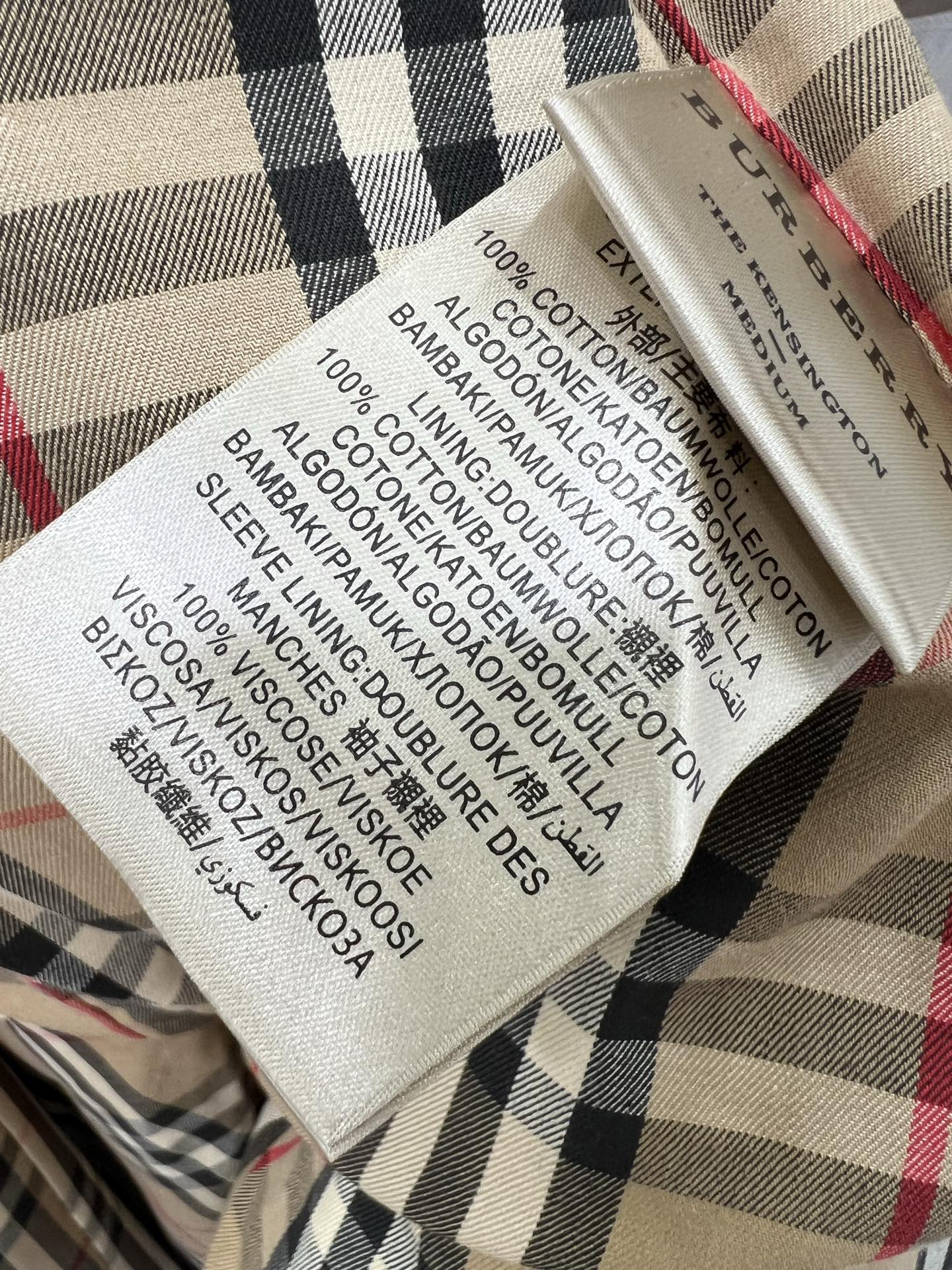 BURBERRY PLAID TRENCH COAT 275085