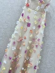 ZIMMERMANN TUBE DRESS WITH 3D FLORAL PATTERN 275124
