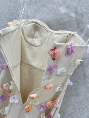 ZIMMERMANN TUBE DRESS WITH 3D FLORAL PATTERN 275124