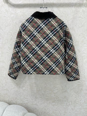 BURBERRY 25S COTTON PLAID JACKET 129