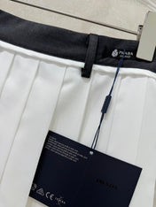 PRADA 26S HIGH WAISTED PLEATED MIDI SKIRT 770