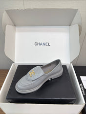 MOCCASIN 2.5 CM IN ASH GRAY PREMIUM LAMBSKIN