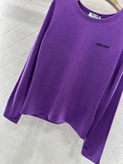 MIU 25S TEXT LOGO KNIT TOP 265531
