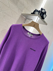 MIU 25S TEXT LOGO KNIT TOP 265531
