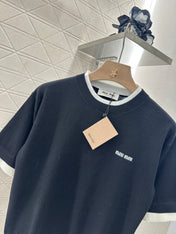 MIUMIU SHORT-SLEEVE KNIT TOP 276589