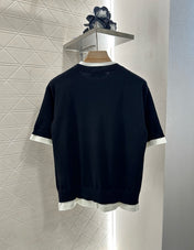 MIUMIU SHORT-SLEEVE KNIT TOP 276589