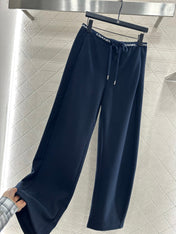 CHANEL 25S WIDE-LEG FLEECE-LINED PANTS 403