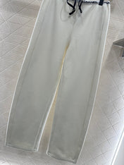 CHANEL 25S WIDE-LEG FLEECE-LINED PANTS 404