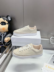 TELMA LACE-UP SNEAKER IN CREAM BEIGE LAMBSKIN AND RAFFIA