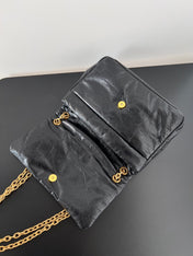 MONACO MINI BAG 25 IN BLACK ARENA CALFSKIN GOLD HARDWARE