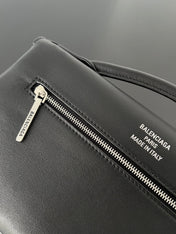 BEL AIR CLUTCH 27 IN BLACK NAPPA LAMBSKIN SILVER HARDWARE