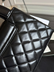 KELLY SHOPPING BAG 19 IN BLACK CALFSKIN GOLD HARDWARE