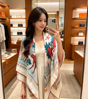 HERMES 26S SCARF 140 IN CASHMERE AND SILK 305965