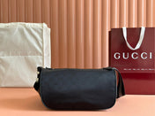 NYLON LINE BODY BAG 27 IN BLACK GG CANVAS