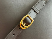 73 MEDIUM BUCKET BAG 27.5 IN BLACK SMOOTH CALFSKIN