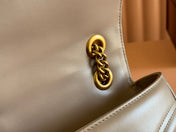 MARMONT SHOULDER BAG 31 IN BEIGE CALFSKIN GOLD CHAIN