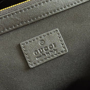 GUCCI 26S HAND BAG 25 IN BLACK CALFSKIN WITH MONOGRAM PATTERN