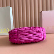 MIUMIU SUEDE HANDBAG 23 DEEP FUCHSIA