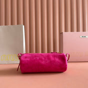 SUEDE BAG 22 FUCHSIA GOLD HARDWARE