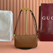 GUCCI 26S SHOULDER BAG 19 IN BROWN CALFSKIN