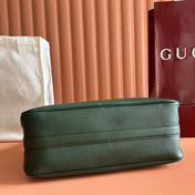 GUCCI 26S SHOULDER BAG 31 IN DARK GREEN CALFSKIN