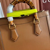 GUCCI 26S DIANA TOTE BAG 27 IN BROWN CALFSKIN