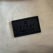 GUCCI 26S GIGLIO TOP HANDLE BAG 27 IN BLUE AND WHITE DENIM