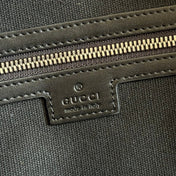 GUCCI 26S EMBLEM DUFFLE BAG 45 IN BLACK EMBOSSED CALFSKIN