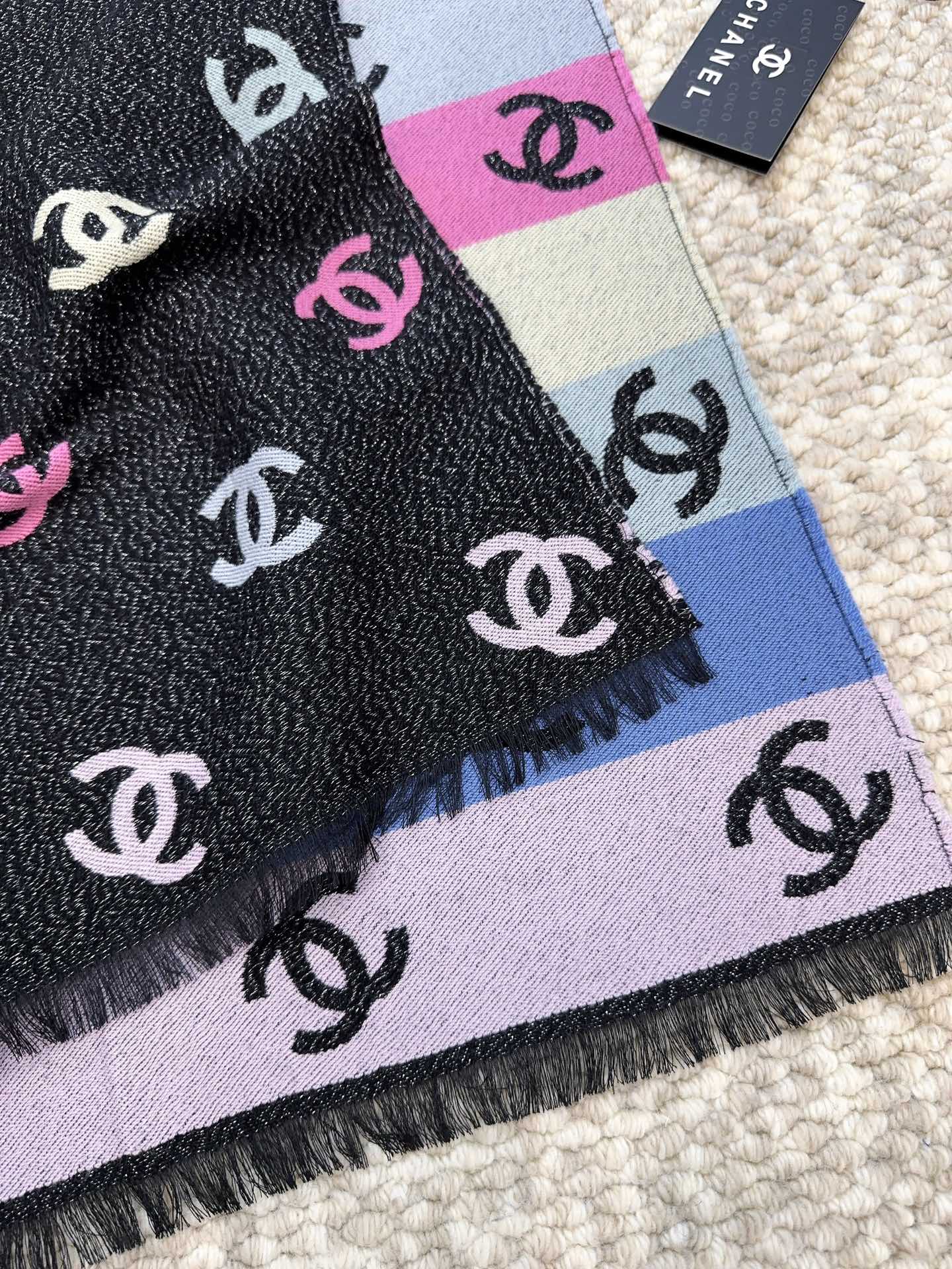 CHANEL 25S SCARF 187 IN CASHMERE 876277