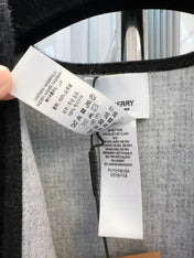WOOL CAPE 140 CM BLACK AND LIGHT GRAY 394535