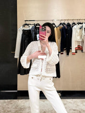 CHANEL 25S OPEN-KNIT CARDIGAN 617