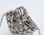 CHANEL 26S STAR CLUTCH MINI 13 IN SILVER CRYSTAL EMBELLISHED METAL