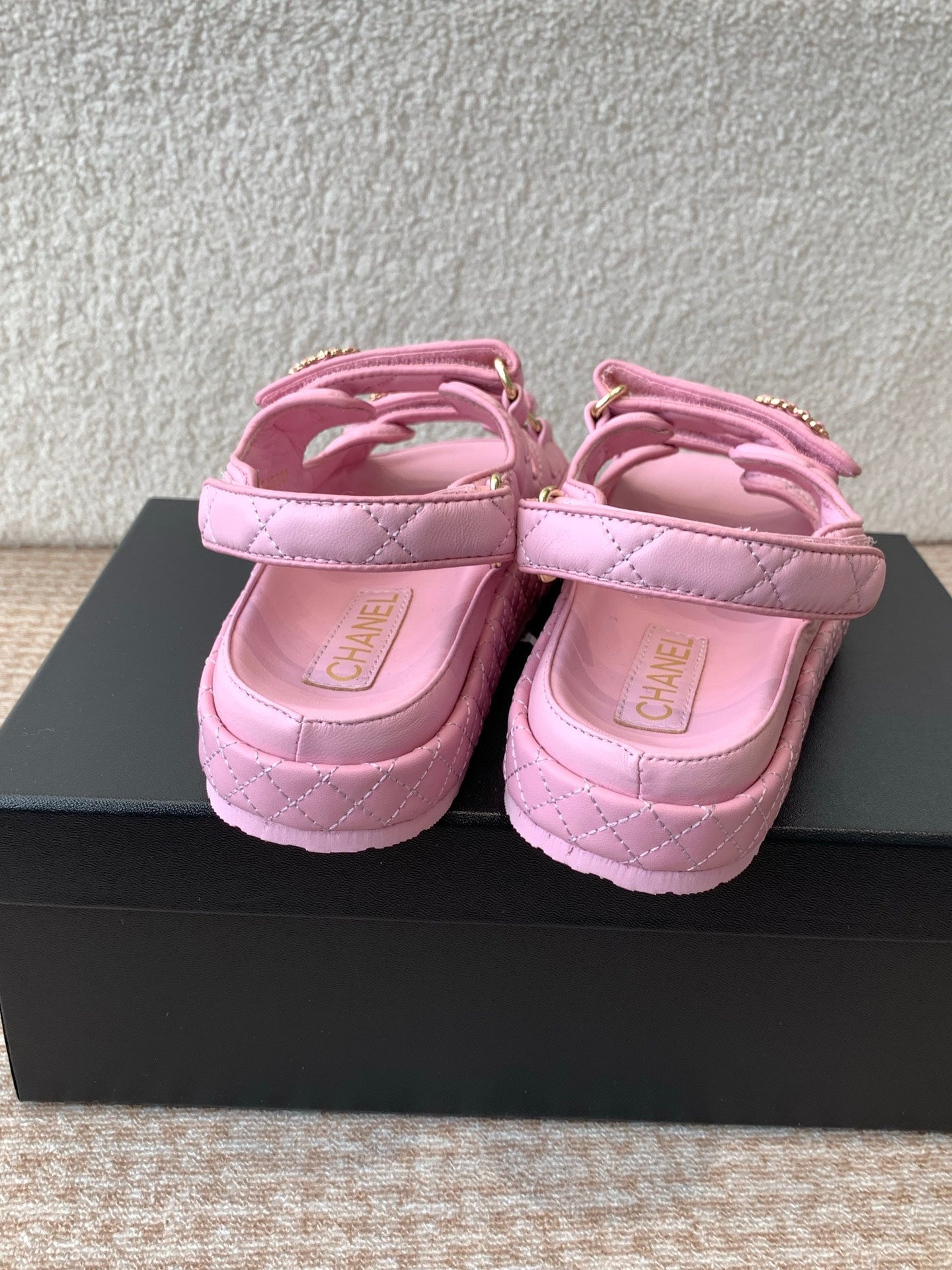 DAD SANDAL IN PALE PINK CALFSKIN