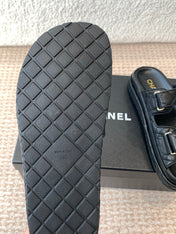 DAD SANDAL IN BLACK CALFSKIN MULE