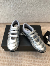 MARY JANE SNEAKERS IN SILVER LAMBSKIN