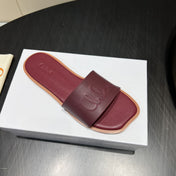 CHLOÉ 26S SANDALS IN DARK RED CALFSKIN