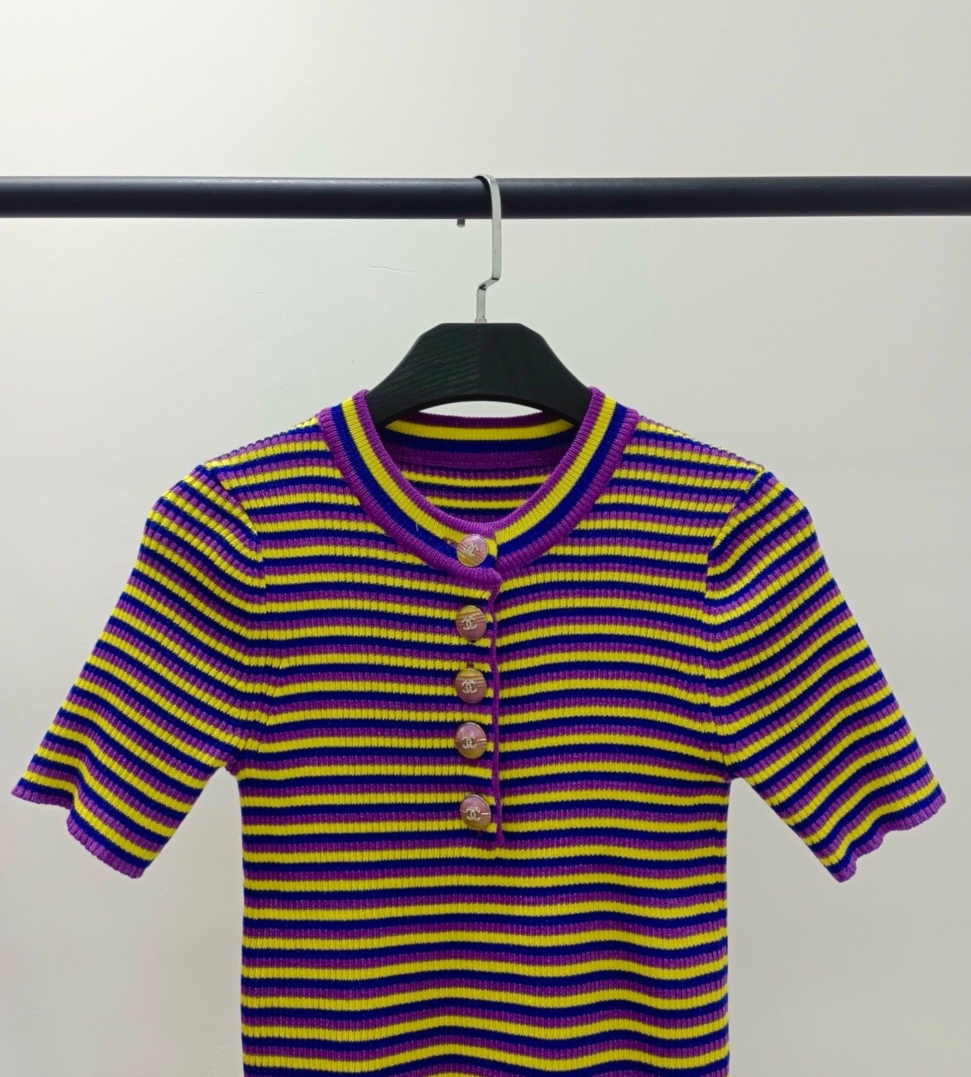CHANEL 26S SHORT SLEEVE KNIT T-SHIRT STYLE 1226