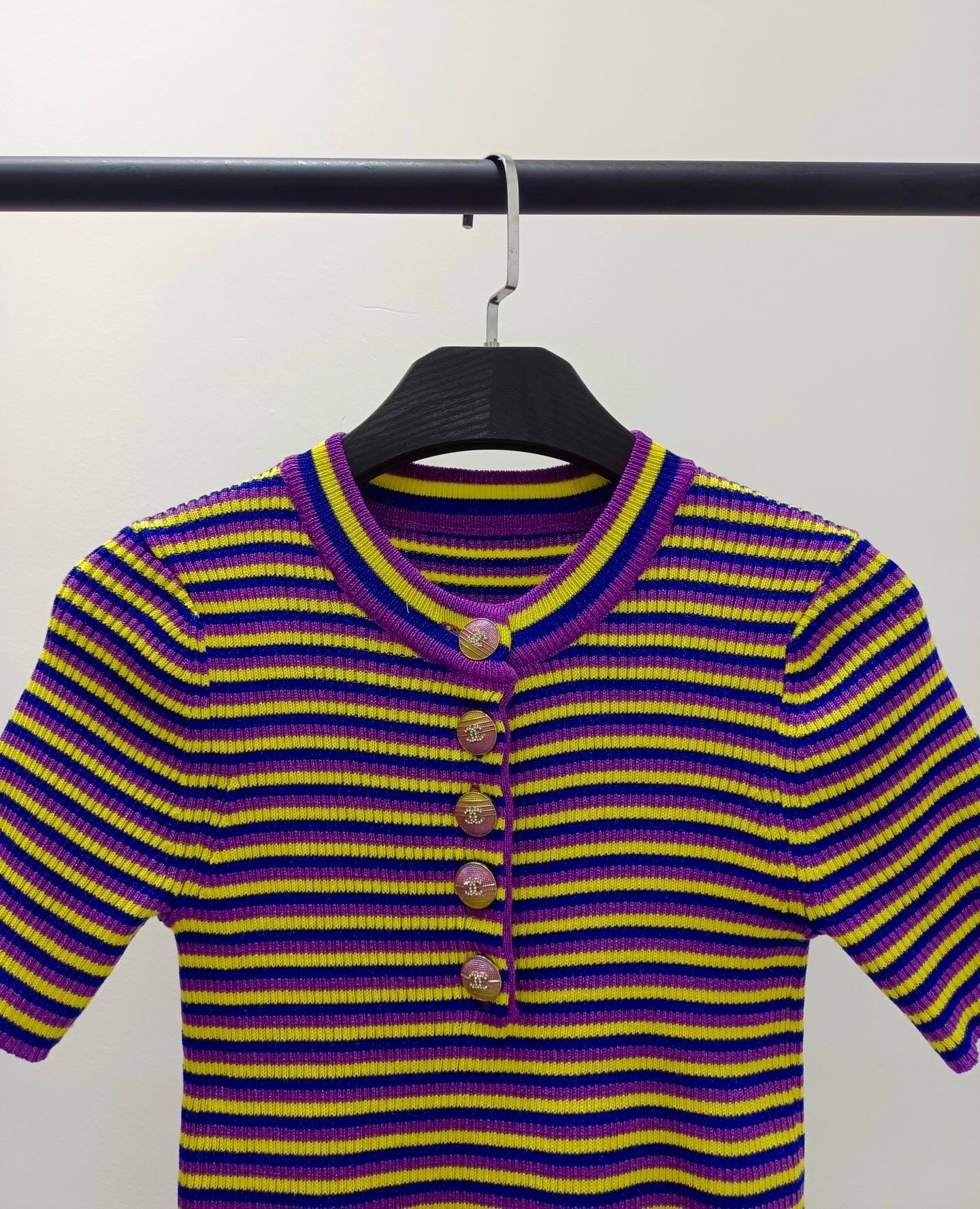 CHANEL 26S SHORT SLEEVE KNIT T-SHIRT STYLE 1226