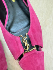 BABYLONE BALLET FLAT IN BRIGHT PINK SUEDE