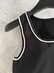 Joewe Sport Vest Black White Cotton